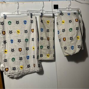 Hogwarts House Crest Bedding Sheets - Multicolor